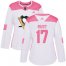 Adidas Pittsburgh Penguins #17 Bryan Rust White/Pink Authentic Fashion Womens Stitched NHL Jersey