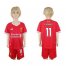 Liverpool #11 Firmino Red Home Kid Soccer Club Jersey