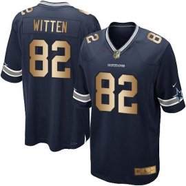 Nike Dallas Cowboys #82 Jason Witten Navy Blue Team Color Youth Stitched NFL Elite Gold Jersey