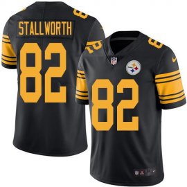Nike Pittsburgh Steelers #82 John Stallworth Black Mens Stitched NFL Limited Rush Jersey