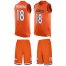 Nike Denver Broncos #18 Peyton Manning Orange Team Color Mens Stitched NFL Limited Tank Top Suit Jersey
