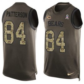 Nike Chicago Bears #84 Cordarrelle Patterson Green Mens Stitched NFL Limited Salute To Service Tank Top Jersey