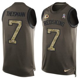 Nike Washington Football Team #7 Joe Theismann Green Mens Stitched NFL Limited Salute To Service Tank Top Jersey