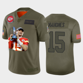 Kansas City Chiefs #15 Patrick Mahomes Nike Team Hero Vapor Limited NFL Jersey Camo