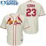 St.Louis Cardinals #23 Marcell Ozuna Cream Cool Base Stitched Youth MLB Jersey