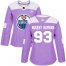 Adidas Edmonton Oilers #93 Ryan Nugent-Hopkins Purple Authentic Fights Cancer Womens Stitched NHL Jersey