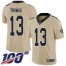 Nike New Orleans Saints #13 Michael Thomas Gold Youth Stitched NFL Limited Inverted Legend 100th Season Jersey