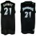 Minnesota Timberwolves 21 Kevin Garnett Black Swingman Jersey Cheap