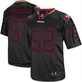 Nike San Francisco 49ers #52 Patrick Willis Lights Out Black Mens Stitched NFL Elite Jersey
