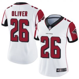 Nike Atlanta Falcons #26 Isaiah Oliver White Womens Stitched NFL Vapor Untouchable Limited Jersey