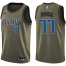 Mens Nike Dallas Mavericks #77 Luka Doncic Green NBA Swingman Salute to Service Jersey
