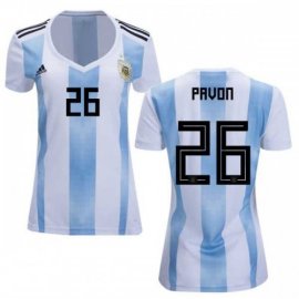 Womens Argentina #26 Pavon Home Soccer Country Jersey