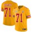 Nike Kansas City Chiefs #71 Mitchell Schwartz Gold Youth Super Bowl LV Bound Stitched NFL Limited Inverted Legend Jersey