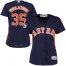 Houston Astros #35 Justin Verlander Navy Blue Alternate Womens Stitched MLB Jersey