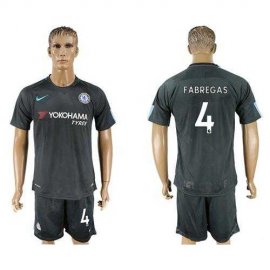 Chelsea #4 Fabregas Black Soccer Club Jersey
