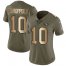 Nike San Francisco 49ers #10 Jimmy Garoppolo Olive/Gold Womens Stitched NFL Limited 2017 Salute to Service Jersey