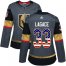 Adidas Vegas Golden Knights #33 Maxime Lagace Grey Home Authentic USA Flag Womens Stitched NHL Jersey