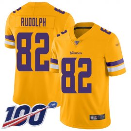 Nike Minnesota Vikings #82 Kyle Rudolph Gold Mens Stitched NFL Limited Inverted Legend 100th Season Jersey
