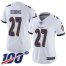 Nike Baltimore Ravens #27 J.K. Dobbins White Womens Stitched NFL 100th Season Vapor Untouchable Limited Jersey