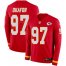 Nike Kansas City Chiefs #97 Alex Okafor Red Team Color Mens Stitched NFL Limited Therma Long Sleeve Jersey