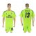 Real Madrid #13 K.Casilla Shiny Green Goalkeeper Soccer Club Jersey