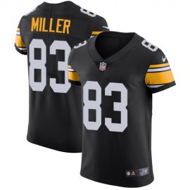 Nike Pittsburgh Steelers #83 Heath Miller Black Alternate Mens Stitched NFL Vapor Untouchable Elite Jersey