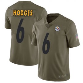 Nike Pittsburgh Steelers #6 Devlin Hodges Olive Mens Stitched NFL Limited 2017 Salute To Service Jersey
