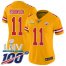 Nike Kansas City Chiefs #11 Demarcus Robinson Gold Super Bowl LIV 2020 Womens Stitched NFL Limited Inverted Legend 100th Season Jersey