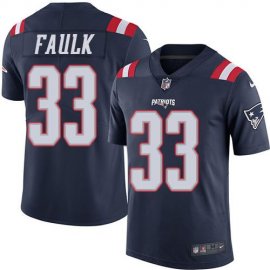 Nike New England Patriots #33 Kevin Faulk Navy Blue Mens Stitched NFL Limited Rush Jersey