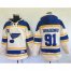 St. Louis Blues #91 Vladimir Tarasenko Cream Sawyer Hooded Sweatshirt Stitched NHL Jersey