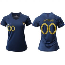 Womens France Personalized Home Soccer Country Jersey