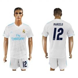Real Madrid #12 Marcelo White Home Soccer Club Jersey
