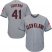 Cleveland Indians #41 Carlos Santana Grey Road Stitched Youth MLB Jersey