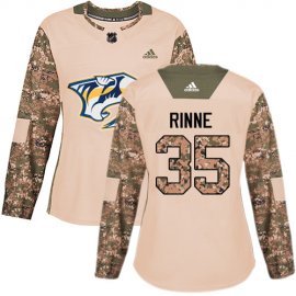 Adidas Nashville Predators #35 Pekka Rinne Camo Authentic 2017 Veterans Day Womens Stitched NHL Jersey