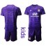 Lyon Blank Purple Goalkeeper Kid Soccer Club Jersey
