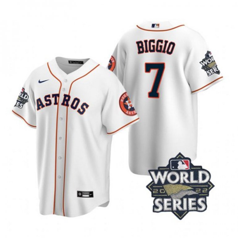 Astros 7 Craig Biggio White Nike 2022 World Series Cool Base Jersey Astros 7 Craig Biggio White Nike 2022 World Series Cool Base Jersey