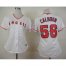 Los Angeles Angels #56 Kole Calhoun White Home Womens Stitched MLB Jersey