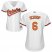 Baltimore Orioles #6 Jonathan Schoop White Home Womens Stitched MLB Jersey