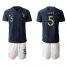 France #5 Umtiti Home Soccer Country Jersey