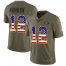 Nike New York Jets #12 Joe Namath Olive/USA Flag Youth Stitched NFL Limited 2017 Salute to Service Jersey