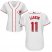 Cincinnati Reds #11 Barry Larkin White Home Womens Stitched MLB Jersey