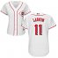 Cincinnati Reds #11 Barry Larkin White Home Womens Stitched MLB Jersey