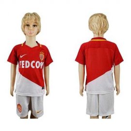 Monaco Blank Home Kid Soccer Club Jersey