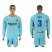 Barcelona #3 Pique Away Long Sleeves Soccer Club Jersey