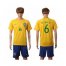 Brazil #6 R.Carlos Home Soccer Country Jersey