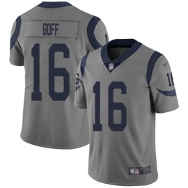 Nike Los Angeles Rams #16 Jared Goff Gray Mens Stitched NFL Limited Inverted Legend Jersey
