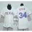 Texas Rangers #34 Nolan Ryan White Womens Home Stitched MLB Jersey