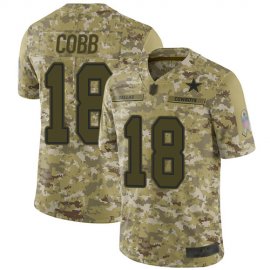 Nike Dallas Cowboys #18 Randall Cobb Camo Mens Stitched NFL Limited 2018 Salute To Service Jersey