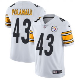 Nike Pittsburgh Steelers #43 Troy Polamalu White Mens Stitched NFL Vapor Untouchable Limited Jersey