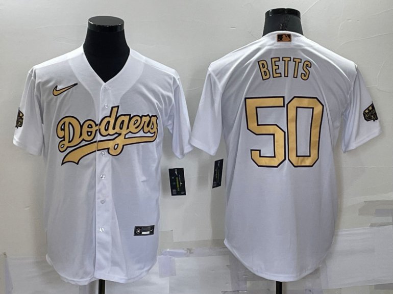 Dodgers 50 Mookie Betts White Nike 2022 MLB All Star Cool Base Jersey Dodgers 50 Mookie Betts White Nike 2022 MLB All Star Cool Base Jersey